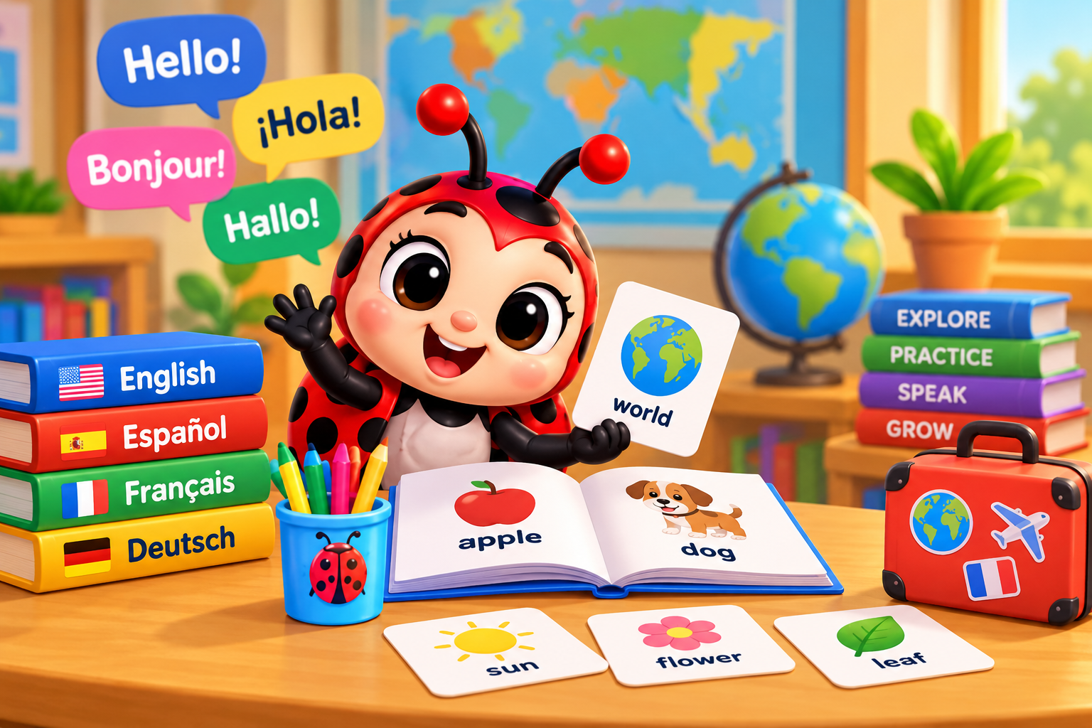 Yvette playing with words and languages